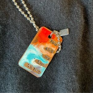 Kate Mesta “ You Are My Sunshine” Dog Tag Necklace